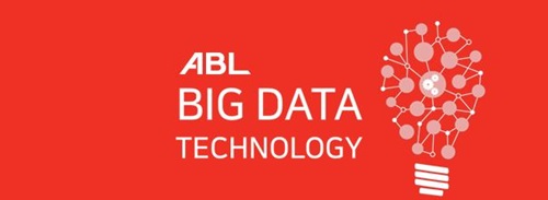 ABL BIG DATA TECHNOLOGY, 원이 선과 점으로 연결되어 전구모양을 하고 있는 이미지